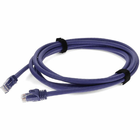 Add-on 1ft Purple Cat 6a Pvc Ethernet Cable Snagless Bubble Boot Rj-45 M/m