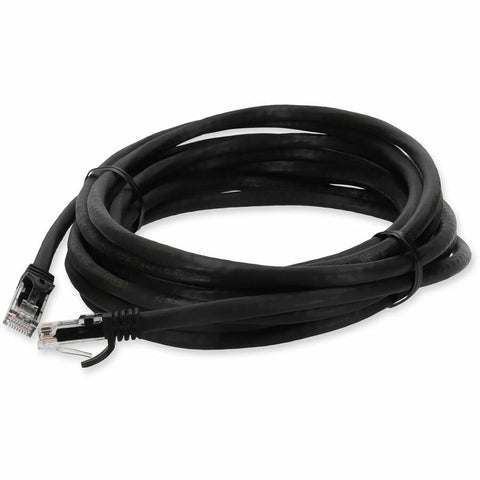 Add-on 20ft Black Cat 6a Pvc Ethernet Cable Snagless Bubble Boot Rj-45 M/m