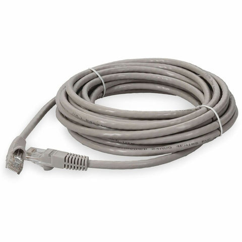 Add-on 25ft Gray Cat 6a Pvc Ethernet Cable Snagless Bubble Boot Rj-45 M/m