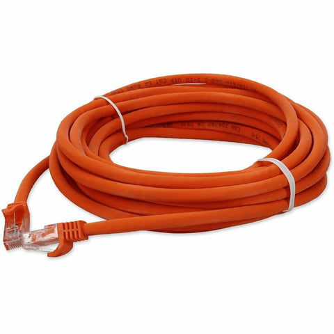 Add-on 25ft Orange Cat 6a Pvc Ethernet Cable Snagless Bubble Boot Rj-45 M/m