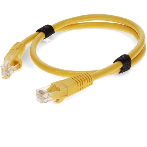 Add-on 2ft Yellow Cat 6a Pvc Ethernet Cable Snagless Bubble Boot Rj-45 M/m