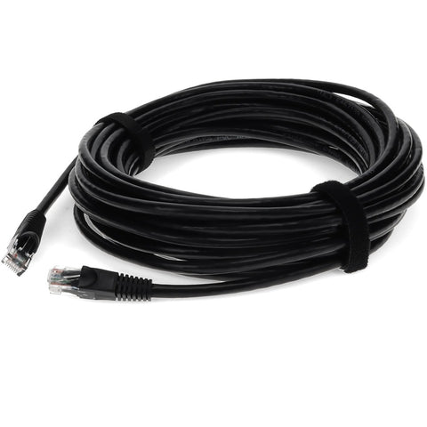 Add-on 50ft Black Cat 6 Pvc Ethernet Cable Snagless Bubble Boot Rj-45 M/m