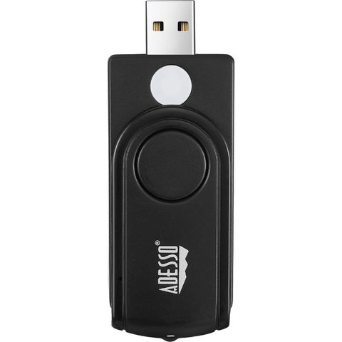 Adesso Innovation Inc Adesso Taa Cac Usb Portable Smart Card Reader, With Sd Slot , Support Smartcard,
