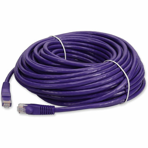 Add-on 100ft Purple Cat 6a Pvc Ethernet Cable Snagless Bubble Boot Rj-45 M/m
