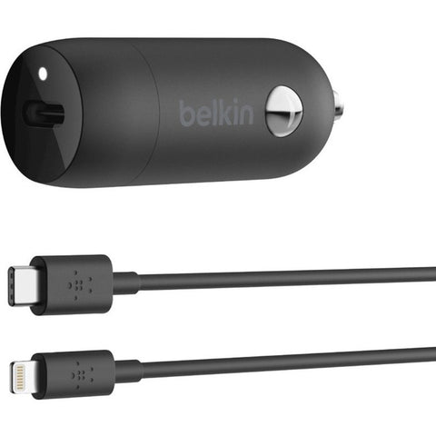 Belkin International Inc 20w Car Cgr W/ Ltg-usbc Cbl, 4  Blk