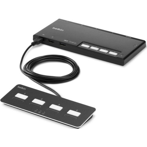 Belkin International Inc Mdlr 4-pt 2-hd Dp Skvm W/rmt Pp4.0