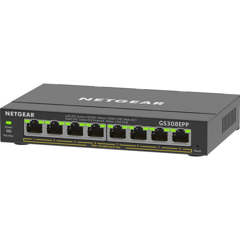Netgear 8-port Gigabit Ethernet High-power Poe+ Smart Managed Plus Switch