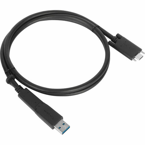 Targus 1m Usb-c Male W/ Screw To Usb-c Male Cable W/ Usb-a Tether Black
