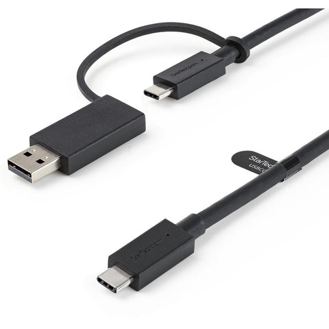 Startech 3.3ft Usb C Cable With Usb A Adapter Dongle - Usb C To C Cable (10gbps/100w Pd 3