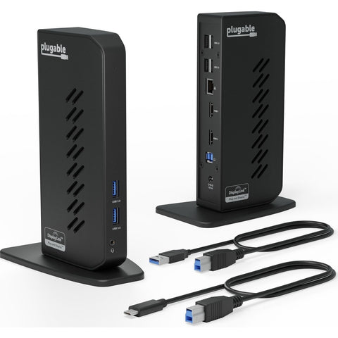 Plugable Technologies Plugable Usb 3.0 And Usb-c Universal Laptop Docking Station For Windows And Mac