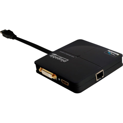 Plugable Technologies Plugable Usb 3.0 Universal Mini Laptop Docking Station For Windows And Mac (dual