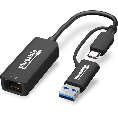 Plugable Technologies 2.5g Usb C &usb To Ethernet Adapter, 2-in-1 Adapter Compatible With Usb C/thunde