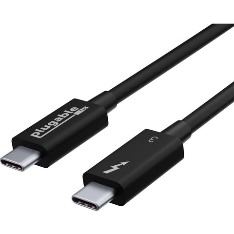 Plugable Technologies Plugable Thunderbolt 3 Cable 40gbps Supports 100w (20v, 5a) Charging, 2.6ft / 80