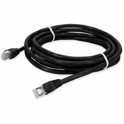 Add-on 3ft Black Cat 6 Shielded Pvc Ethernet Cable Snagless Easy Clear Boot Rj-45 M/m