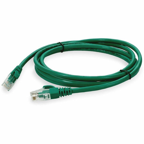 Add-on 7ft Green Cat 6 Pvc Ethernet Cable Non-booted Rj-45 M/m