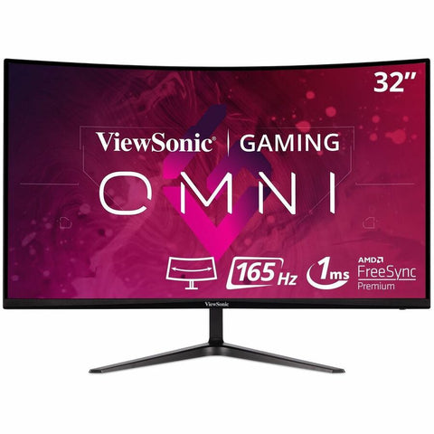 Viewsonic 32in 165hz Curved Gaming Monitor, 1920 X 1080 Resolution, 1ms Response Time.