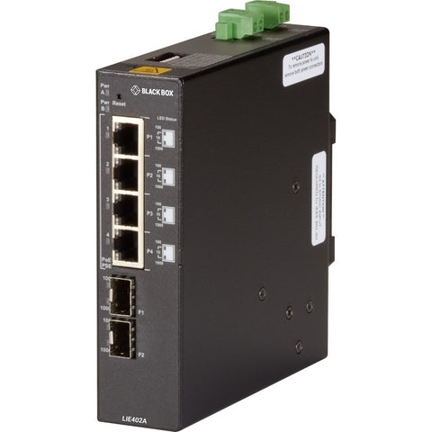 Black Box Gigabit Ethernet (1000-mbps) Poe++ Industrial Network Switch - (4) 10/100/1000-m