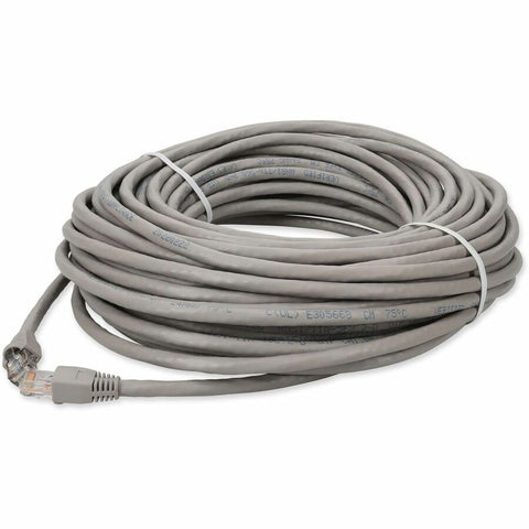 Add-on 100ft Gray Cat 6a Pvc Ethernet Cable Snagless Bubble Boot Rj-45 M/m