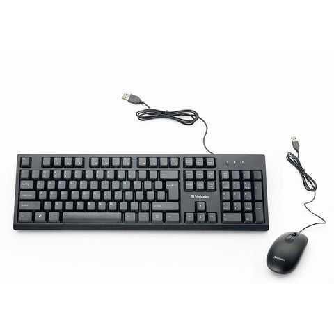 Verbatim Americas Llc Verbatim Wired Keyboard And Mouse 3 Button.