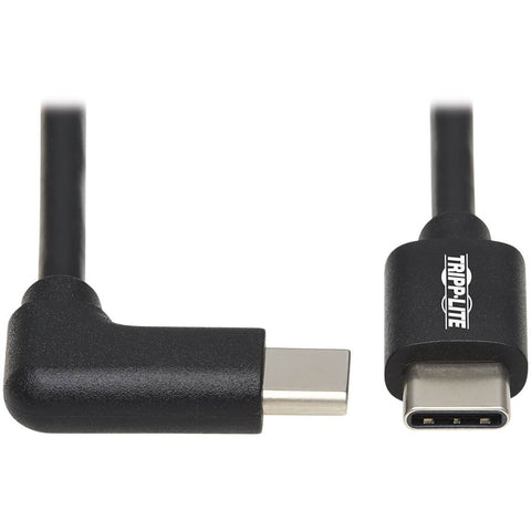 Eaton Tripp Lite Series Usb-c Cable (m/m) - Usb 2.0, Right-angle Plug, Black, 2