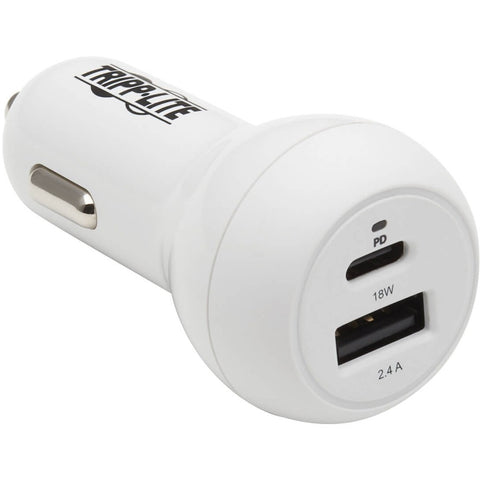 Eaton Tripp Lite Series Dual-port Usb Car Charger - 30w Pd Charging, Usb-c (18w)