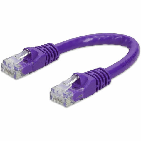 Add-on Addon 6in Purple Cat 6 Pvc Ethernet Cable Snagless Bubble Boot Rj-45 M/m