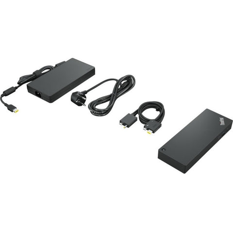 Lenovo Dock - Black/red  - Power Supply - 20v 15a - 1x Thunderbolt Port - For Host Conn