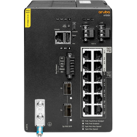 Hewlett Packard Enterprise Aruba 4100i 12g Cl4/6 Poe 2sfp+ Din Sw