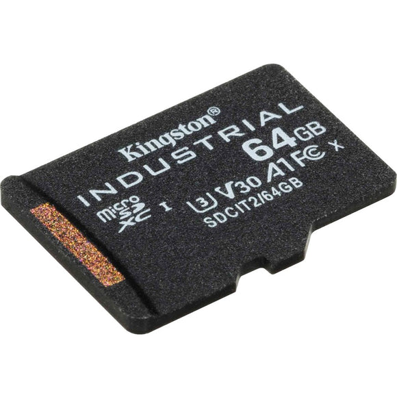 Kingston 64gb Microsdxc Industrial C10 A1 Pslc Card Single Pack W/o Adapter