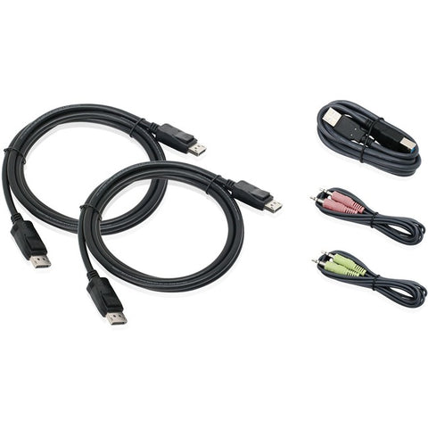 Iogear 4k Dual View Dp Kvm Cable Kit-taa Taa Compliant