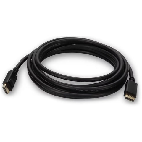 Add-on Addon 2m Displayport 1.4 Male To Male Black Cable Max Resolution Up To 7680x4320