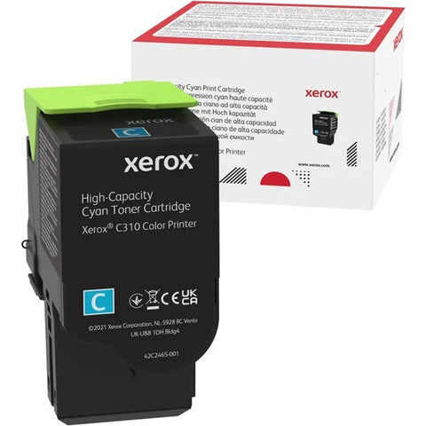Genuine Xerox Cyan High Capactiy Toner Cartridge, Xerox C310 Color Printer,  (us