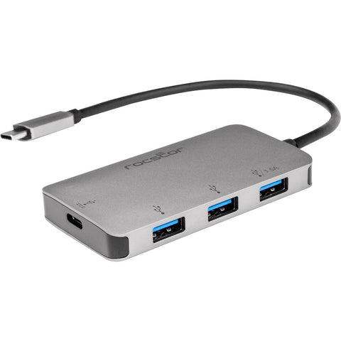 Rocstor Premium Usb-c To Usb-a Hub With 100w Power Delivery - Usb 3.1 Type C - Portable