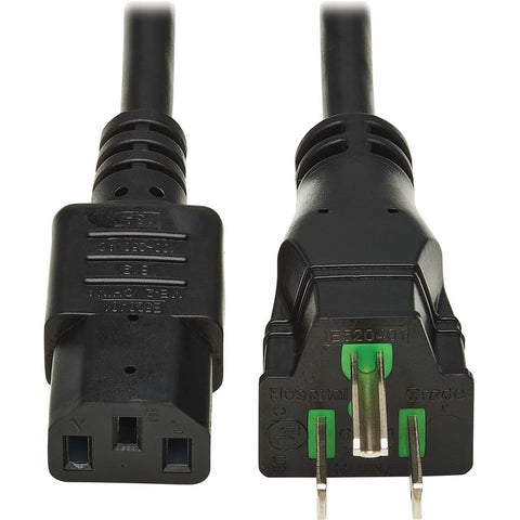 Eaton Tripp Lite Series Safe-it Antibacterial Hospital-grade Power Cord, 5-15p T