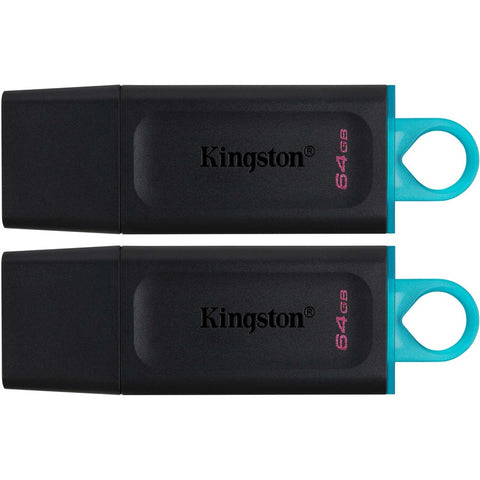 Kingston 64gb Usb3.2 Gen 1 Datatraveler Exodia (black + Teal) - 2 Pieces
