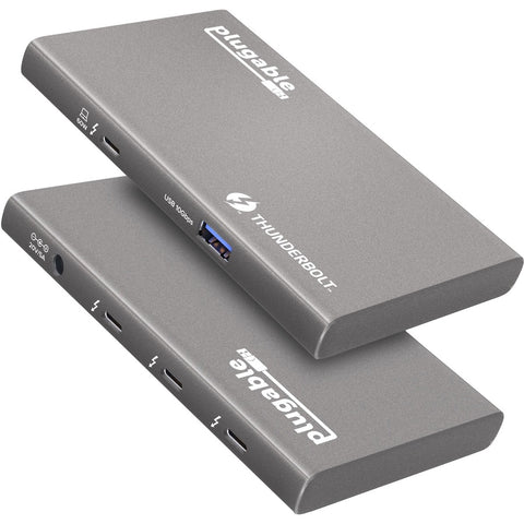 Plugable Technologies Plugable Usb4 Hub, 5-in-1 Thunderbolt 4 Hub With 60w Charging, Single 8k Or Dual