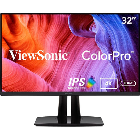 Viewsonic 32in 4k Uhd Professional Graphic Design Monitor With Usb-c (60w), 3840 X 2160 Re