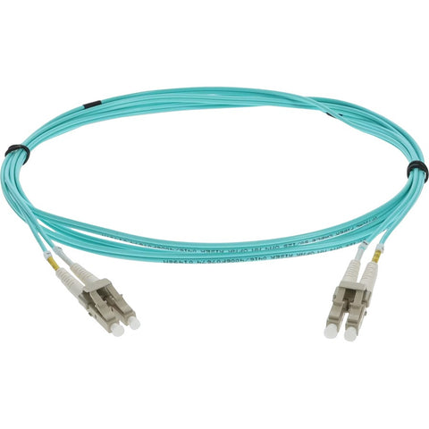 Add-on Addon 3.5m Lc To Lc Aqua Om4 Duplex Ofnr (riser-rated) Fiber Patch Cable