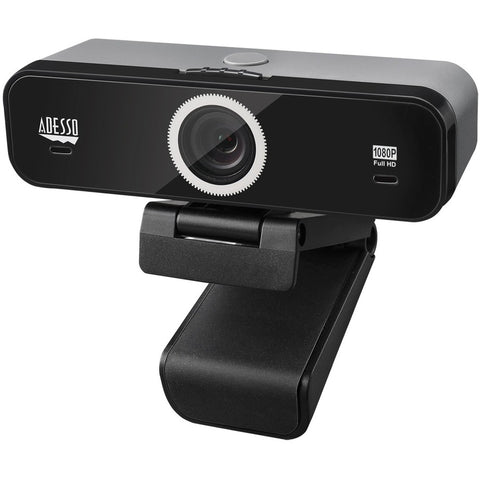 Adesso Innovation Inc 1080p Full Hd Fixed Focus Usb Webcam With Adjustable View Angle Built-in Dual Mi