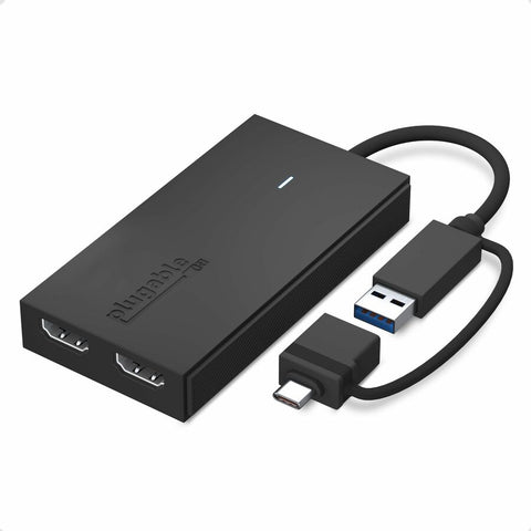 Plugable Technologies Plugable Dual Monitor Adapter For M1/m2/m3 Based Macos Systems, Windows, Chromeo