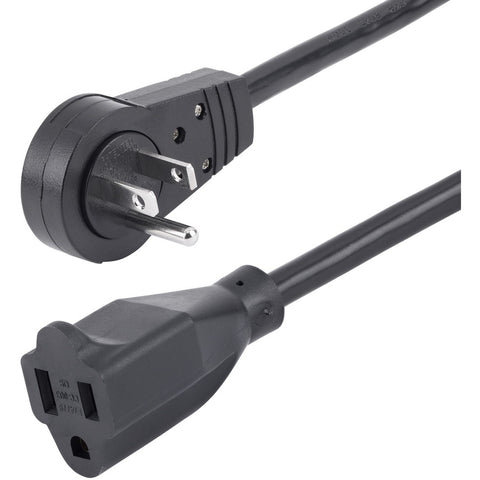 Startech 3ft (1m) Power Extension Cord - 360° Rotating Flat Plug Extension Cord - Nem