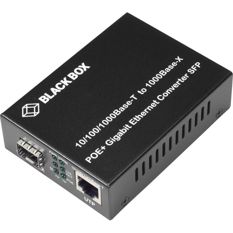 Black Box Easily Convert 10/100/1000base-t To 1000base-x 802.3af/at. Poe Functionality. In