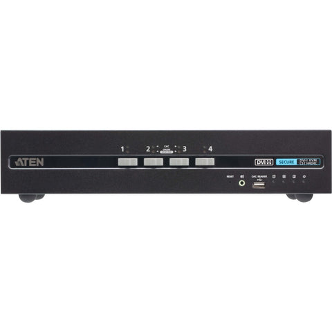 Aten 4-port Usb Dvi Dual Display Pp4.0 Secure Kvm W/ Cac Support