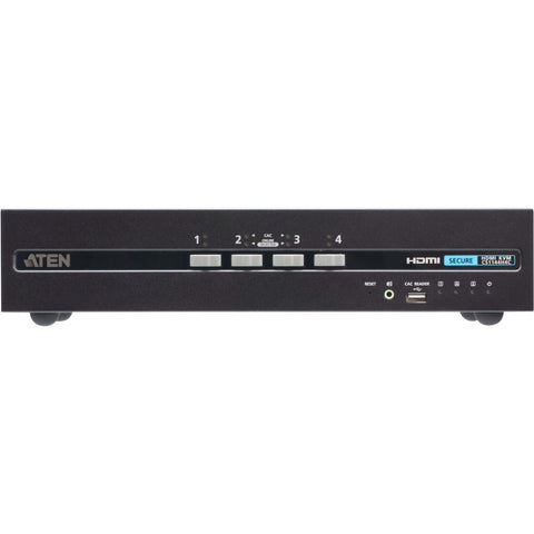 Aten 4-port Usb Hdmi Dual Display Pp4.0 Secure Kvm W/ Cac Support