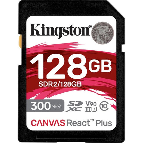Kingston 128gb Canvas React Plus Sdxc Uhs-ii 300r/260w U3 V90 For Full Hd/4k/8k