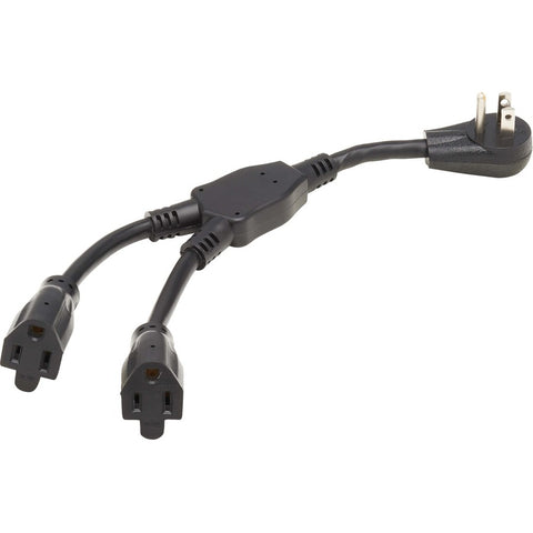 Eaton Tripp Lite Series Extension Cord Y Splitter, Right-angle Nema 5-15p To 2x