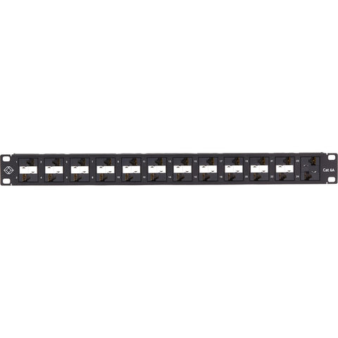 Black Box Taa-compliant, Component Level 110 Patch Panel. Supports 24 Cat6a Ports In 1u Sp
