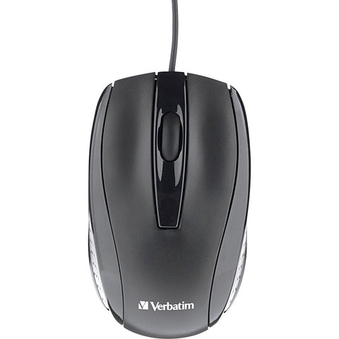 Verbatim Americas Llc Corded Optical Mouse - Black,comparable 4yh-00005 Microsoft Basic Optical