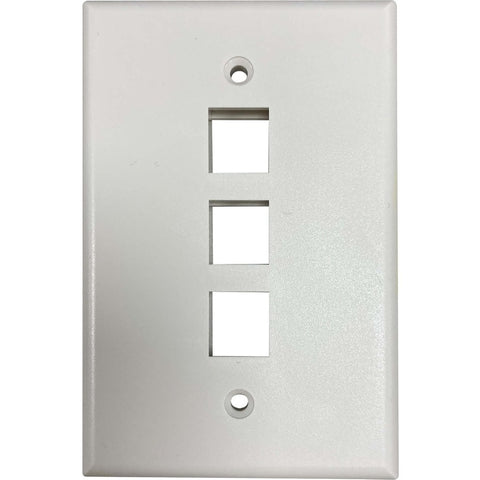 Eaton Tripp Lite Series Safe-it 3-port Single-gang Keystone Wall Plate, Antibact