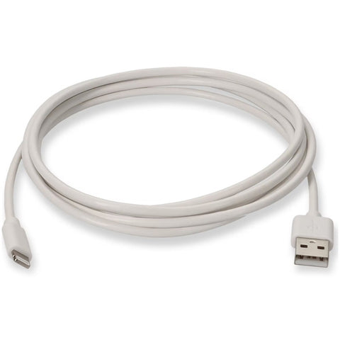 Add-on Addon 6in Usb 2.0 (a) Male To Lightning Male White Cable